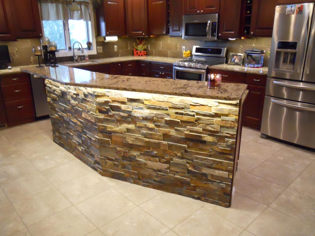 Granite kitchen island